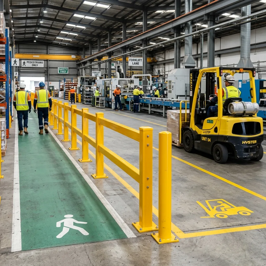 Forklift Lane Safety Barriers